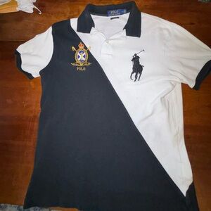 Polo Ralph Lauren. Size medium, black, white and gold and in great condition.